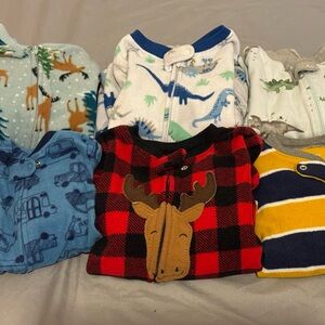 Six 18month footed sleepers